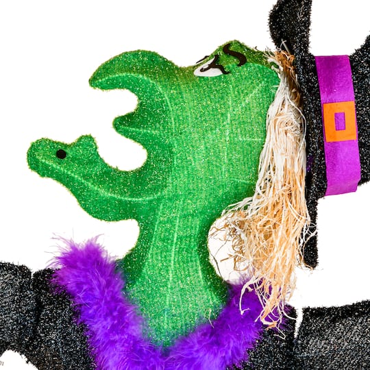47'' Pre-Lit Cackling Green Witch Halloween Décor
